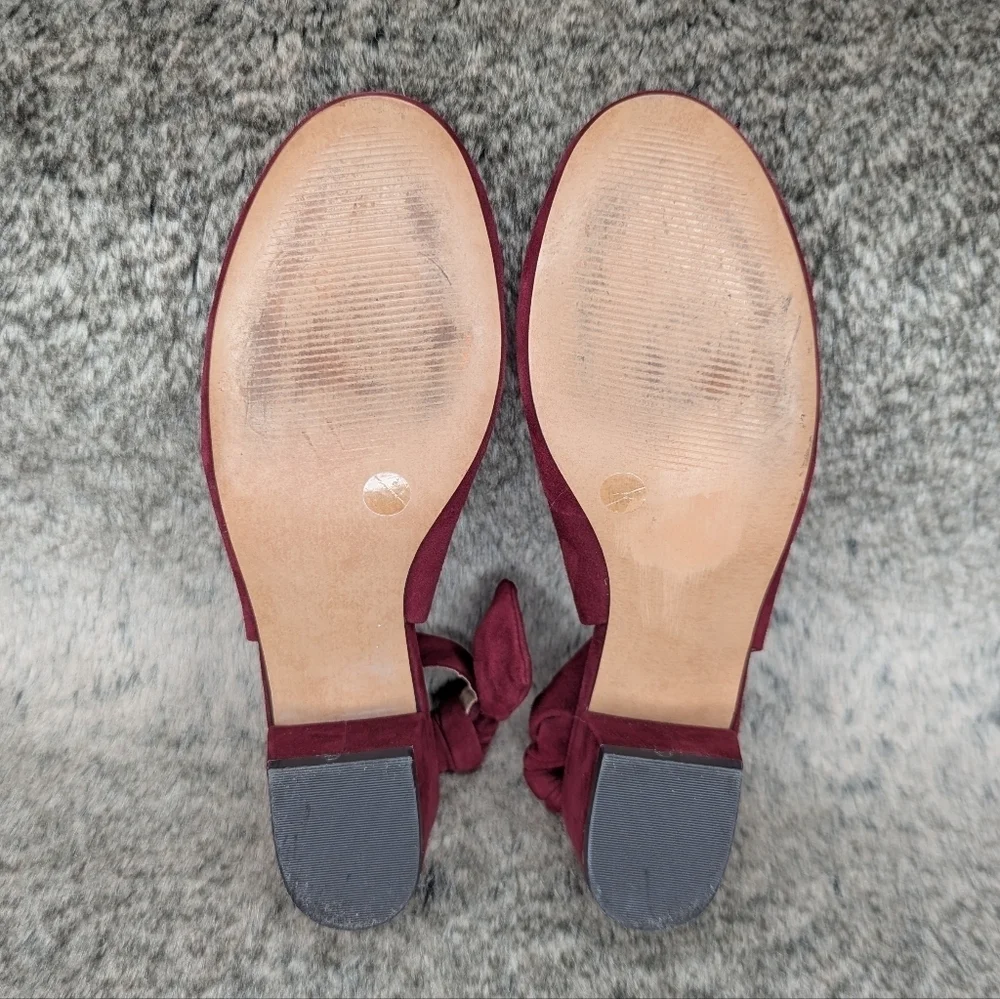 Sole Society Opal Suede Slingback Pumps Red Women's 7.5